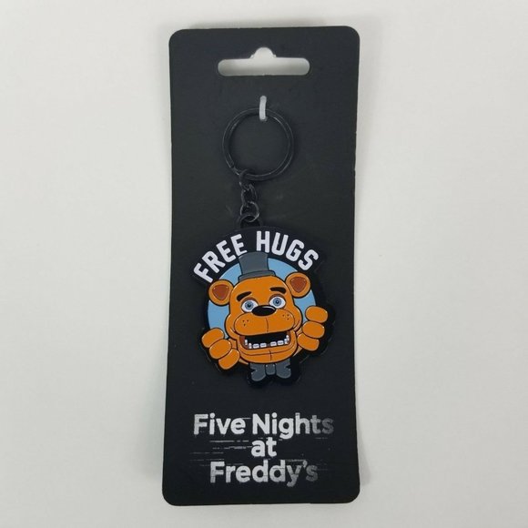 Five Nights At Freddys Keychain Free Hugs Freddy Boiworld Key Chain FNAF Metal - Picture 12 of 12